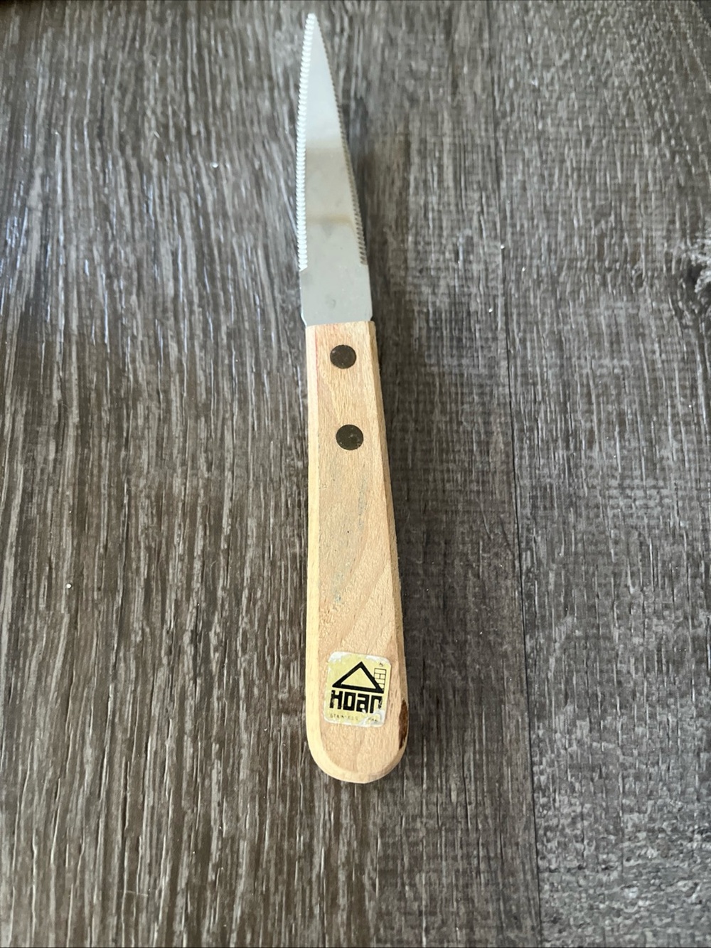 HOAN vintage Serrated grapefruit  Knife - Natural wood handle